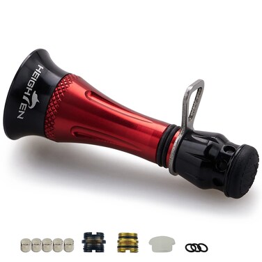 HEIGHTEN Fishing Spinning Reel Stand for Shimano Stradic FL FM Stella Vanford Vanquish Nasci Twinpower Daiwa Fuego Ballistic Certate Exist Luvias Tatula (48mm - Red &amp; Black) (542)