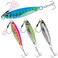 Fishing Jigs Pencil Fishing Lures Swimbait Hard Bait with Treble Hooks for Bass Trout, Slow Speed Jig Bait Long Casting Fishing Lure Freshwater Saltwater