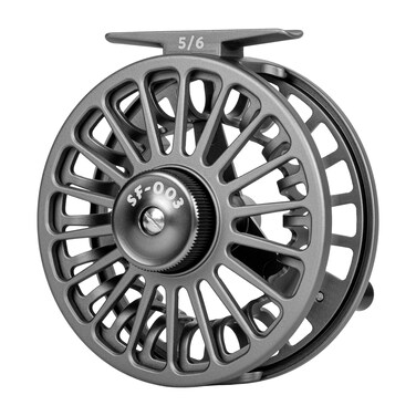 SF SF-003 5/6wt Fly Fishing Reel with Aluminum Alloy Body, Easy-Change Spool for Freshwater, Matte Gunmetal Gray Fly Reel Ideal for Anglers of All Levels.