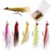 Dr.Fish 6 Pack Clouser Minnow Fishing Flies Streamer Hand Tied Bass Fly Fishing Lure Artificial Baitfish Smallmouth Saltwater Freshwater Striper Flounder Lures #2/0