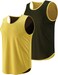 Liberty Pro Men's Lightweight Reversible Rec Tanks, Mesh Basketball Jerseys Athletic Quick Dry Shirts Team Scrimmage Uniforms (Yellow/Black, Large)