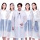 YUNLOVXEE Rain Poncho Raincoats for Adult Reusable - 2-5 Pack EVA Waterproof Rain Coat with Hood, Rain Gear for Men Women (White x5)