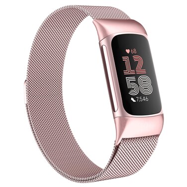 JKD Mesh Loop Compatible with Fitbit Charge 6 Bands/Charge 5 Bands Women Men, Lightweight Stainless Steel Metal Bands with Magnetic Clasp for Fitbit Charge 6 /Charge 5 Advanced Fitness Trackers