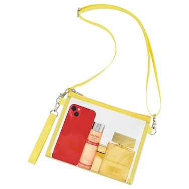 Bagenius Clear Purse Stadium Approved for Women, Transparent Clear Bag with Removable Straps for Work Festival Sporting Events and Concert - Yellow