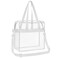 Oraben Clear Bag Stadium Approved 12x6x12 Clear Tote Bag with Removable Strap Clear Lunch Bag for Work Sports Festival (Main Pocket Only, White)