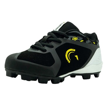 Guardian Baseball Cleats Youth Boys and Girls. Low Top Youth Baseball Cleats. Girls Softball Cleats. - Black/Volt, 4