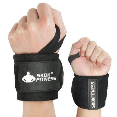 Strength Training Wrist Wraps with Thumb Support - 2 Pack, Durable Wrist Compression Straps for Men and Women, Perfect for Weightlifting, Gymnastics, and Powerlifting