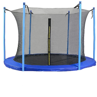 Zoyemone 12FT Trampoline Replacement Safety Net for Round Frame Trampoline Breathable and Weather-Resistant Trampoline Enclosure Net with Adjustable Straps-（Net Only NO Poles