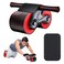 Automatic Rebound Abdominal Wheel Kit - Ab Roller Workout Equipment, Exercise Equipment for &amp; Core Strength Training, Home Gym Fitness Machine with Knee Pad Accessories Men Women