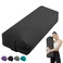 Yoga Bolster Pillow for Restorative Yoga - Meditation Pillow with Velvet Cover, Filled with Waste-sponge- Rectangular Yoga Bolster (Black)