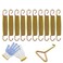 Abiphop Trampoline Springs 5.5/6.5/7 inch 10 Pack Heavy Duty Replacement Trampoline Springs Thickened 3.2MM Wire Weather Resistant with Metal Spring Tool and Non-Slip Gloves (10 Pack 6.5IN)