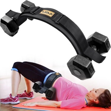 VAIIO Adjustable Hip Thrust Belt for Dumbbell, Kettlebells, Plates, Use Any Weight to do Lunges, Glute Bridges, Dips and Booty Workouts booty belt for Booty Workout of Home Gym