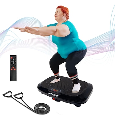 HOTSWEAT Vibration Plate Exercise Machine for Lymphatic Drainage, Power Plate Vibrating Platform, Shaker for Weight Loss, Waver Board with 120 Levels for Home Gym