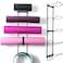 5-Tiers Yoga Mat Holder Wall Mount, Metal Storage Rack for Yoga Mat/Wheels, Foam Roller and Block, Wall Yoga Mat Rack with 3-Hooks for Hanging Stretching Strap, Resistance Bands, Yoga Accessories