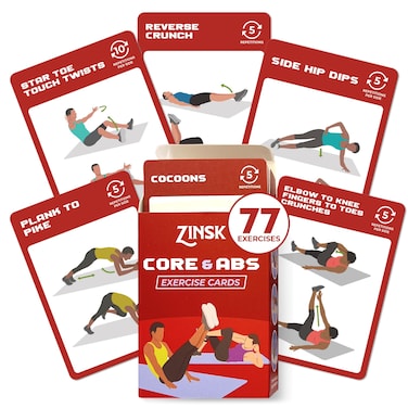 Abs and Core Exercise Cards &ndash; 75+ Workout Cards to Help Build Core Strength, Stability, Outdoor, Work from Home Fitness Workout