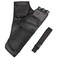 KRATARC 3-Tubes Hip Quiver Waist Hanged Arrow Archery Carry Bag with Pockets Adjustable Belt (Black)