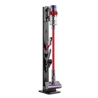 PEGZONE Vacuum Cleaner Stand, Compatible with Cordless Vacuums Dyson Gen5 V15 V12 V11 V10 V8 V7 V6, Floor Vacuum Accessory Holder with 4 Hooks, Metal Storage Bracket Organizer, Black