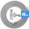 Refrigerator Water Line Kit - 10FT Stainless Steel Braided Ice Maker Water Line with Tee Stop Valve,Foodgrade PEX Inner Hose Fridge Water Line with 1/4&amp;quot; Comp Fitting and Tee Valve