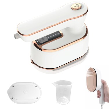 Steamer Iron,Handheld Clothing Steamer Travel Mini,Portable Steamer for Clothes,180&deg; Rotatable,Ironing &amp; Steaming 2 in 1,Dorm Room Essentials,Garment Hand Multi-directional Applicable Steamer White