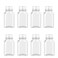 XYSMZM 8 Pcs 4 Oz Juice Bottles Plastic Ginger Shot Bottles, Leak Proof, Beverage Containers for Juice, Smoothie, Milk, White Lid