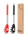 Pack of 2 Silicone Pasta Fork, Kitchen Heat Resistant Noodle Spoon Server, BPA Free Spaghetti Strainer, Best Cooking Tools (BLACK-RED)