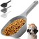 Aosnare 3PCS Dog Food Scoop, 1 Cup Plastic Pet Food Scoop with Measuring Lines 1/2 Cup and 1 Cup for Dogs, Cats, Birds and Rabbits (Grey,Black and White)