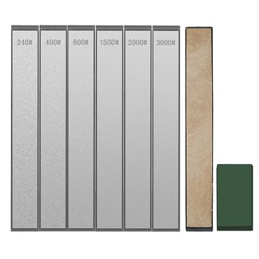 Diamond Knife Sharpening Stones Set, 240#400#600#1000# Grit, Diamond Whetstones with a Non-Slip Base for fix angle Sharpener, Knife Sharpener for Kitchen Outdoor (B)
