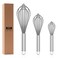 OYV Grey Silicone Whisk, Professional Whisks For Cooking Non-Scratch, Stainless Steel &amp; Silicone Wisk, Plastic Rubber Whisk Tool For Nonstick Cookware Pans, Silicon Wisks Set of 3