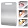 100% Pure Titanium Cutting Board,Ultra-thin Stainless Steel Non-stick Cutting Board,Double-sided Titanium PlateFamily Outdoor Camping Meal PreparationKitchen Essentials(15.5 x 11inch)