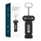KITCHENDAO 3 in 1 Wing Corkscrew Wine Bottle Opener with Foil Cutter, Built-in Beer Bottle Opener, Multifunctional Wine Opener with Non-Stick Sharp Screw,Easy to Use, Manual Wine Corkscrew，Black