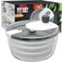Smile mom Salad Spinner Lettuce Spinner, Salad Dryer for Washing, Spinning, and Draining Vegetables, Greens &amp; Fruits, High Efficiency Kitchen Gadgets for Home with Rotary Handle 4.0L White