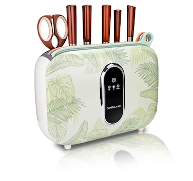 Charmline Smart Cutting Board and Knife Set with Block, Knife and Cutting Board Set for Kitchen, Cutting Board Organizer with 3 Cutting Boards Dishwasher Safe, 4 Knives, Scissors and Knife Sharpeners