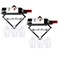 2 Pack Wine Glass Rack Wall Mounted, Collapsible Hanging Wall Wine Rack for Liquor Storage, Metal Wine Glass Holder Wall Mounted with 3 Glass Holders, Wall Mounted Wine Rack for Wine Display Decor