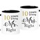 WOSIWULA 10 Year Anniversary Coffee Mugs Set of 2, 10 Years of Being Mr Right/Mrs Always Right, 10th Wedding Anniversary Decorations Gifts Presents Cups for Couple Parents Grandparents, 11oz