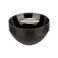 PLASTICPRO 30 Pack 12 Ounce Hammered Plastic Bowls Translucent Black with Gold Rim Heavyweight Disposable Plastic Soup Bowls Elegant Translucent Hammered Gold Rim Platsic Party Dishes