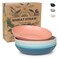 Grow Forward Premium Wheat Straw Pasta Bowls - 42oz Unbreakable Wide &amp; Shallow Dinner Plate Bowls Set of 6 - Microwave Safe Reusable Plastic Pasta Bowls for Kids, Adults, Salad, Camping, RV - Tropical
