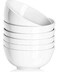 DELLING 10oz Porcelain Bowls - Small Bowls - White Ceramic Bowls for Kitchen, Dessert Bowls for Ice Cream, Small Serving Bowls for Dipping,Snacks, Condiments, Side Dishes, Rice Bowls Set of 6