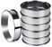 AIDOIT 6pcs English Muffin Rings, 4 Inch Double Rolled Stainless Steel Crumpet Rings Tart Rings Cookie Rings Cake Rings Pastry Baking Rings Molds for Muffin Crumpet Fry Eggs