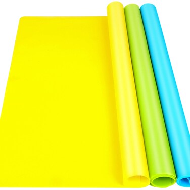 LEOBRO Silicone Mat, 3 PCS Silicone Mats for Crafts, Resin Molds, Play Dough Mat, Nonstick Silicone Sheet Mat for Epoxy Resin, UV Resin, Silicone Molds, Clay, Craft Supplies, 15.7&rdquo;x 11.7&rdquo;