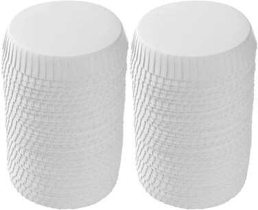 KISSHAKE 100 PCS Disposable Paper Cup Cover Hot Cup Lid Recycled Drinking Lid Coffee Cup Cover for Cafe Hotel KTV Bars, Paper Covers for Glassware, 2.76 Inches Diameter White Paper Cup Lids