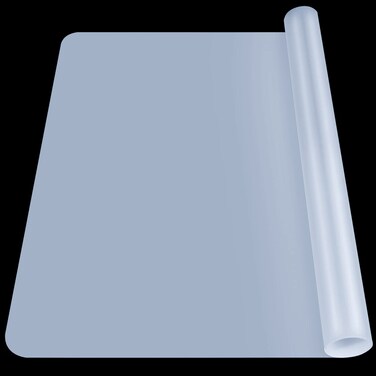 LEOBRO Large Silicone Mat, 23.4"&times;15.6" Clear Silicone Mat for Crafts, Play Dough Mat, Silicone Sheet for Resin Molds, Clay Mat, Silicone Mat for Epoxy Resin, Arts and Crafts, Medium Thickness 0.75 MM