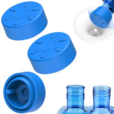 Reusable 5 Gallon Water Jug Cap: MYLOLF 3 &amp; 5 Gal Silicone Bottle Lids for Dispenser, Pack of 3