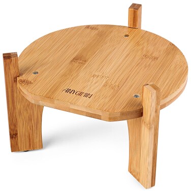 ANYGIMIN Drink Dispenser,Water Dispenser And Beverage Dispenser Stand. Fit Max 8.6 Inch Diameter - Natural Bamboo Wood