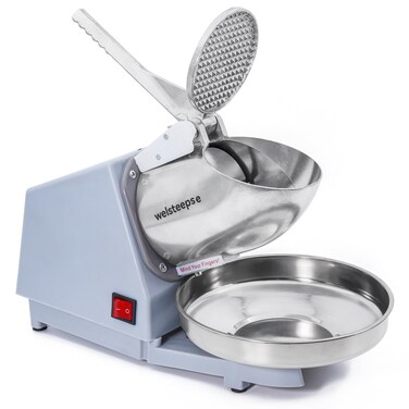 Welsteepse Electric Ice Shaver Snow Cone Maker Machine 143lbs/hr with Ice Pick for Home and Commercial Use