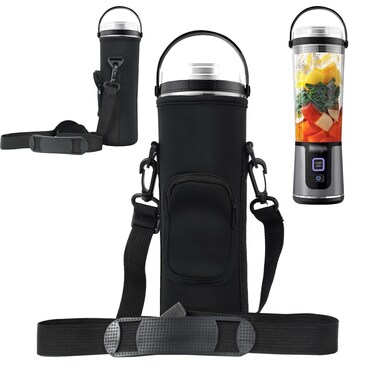 Storage Bag for Ninja Portable Blender Dust Cover Sleeve with Adjustable Shoulder for Ninja BC151NV/BC51NV/BC151BK/BC151CR/BC151EM/ BC151PR/BC151WH/BC155PS Blast Portable Blender (Black)