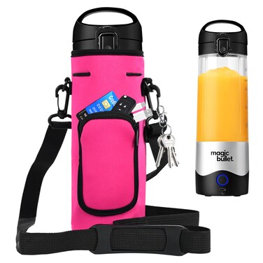 NUENSS-ROR Portable Blender Carrying Case Bag for Magic Bullet Portable Blender (MBPB50100 MBPB50100W MBPB50100FP MBPB50100AK), Storage Sleeve Bag for blender with Shoulder Strap and Pocket (Red)