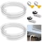 2 Pack Air Conditioner Drain Hose- 3 Ft Portable Leakproof AC Drain Hose Kit- Universal AC Drain Pipe Replacement with 3/5 Inch Hose Connector and Clamp for Window AC Mini Split Unit Parts