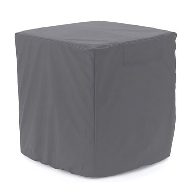 STARTWO Air Conditioner Cover for Outside Units - Durable Waterproof Square AC Cover for Outdoor with Windproof Buckles Elastic Hem for Secure Fit Year Around Protection -Gray W32inD32inH36in