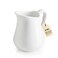 LYEOBOH Creamer Pitcher 9 OZ Creamer, Small White Creamer Pitcher, Ceramic Milk Pitcher, Kitchen Creamer Pitcher, Porcelain Coffee Creamer Pitcher