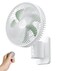 Shinebella Wall Mount Oscillating Small Fan with Remote,8.5 Inch Bedroom RV Fans,4 Speeds,Timer, Quiet Wall Mounted Fan with 5.92 ft Cord, 90&deg;Oscillating, 120&deg; Adjustable Tilt (Green Blade, 8.5 Inch)
